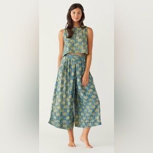 Maelu Designs Fleur Culotte Pant and crop top, Delilah Print, Small